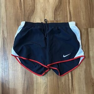 Nike Black and White Athletic Shorts with Elastic Waistband